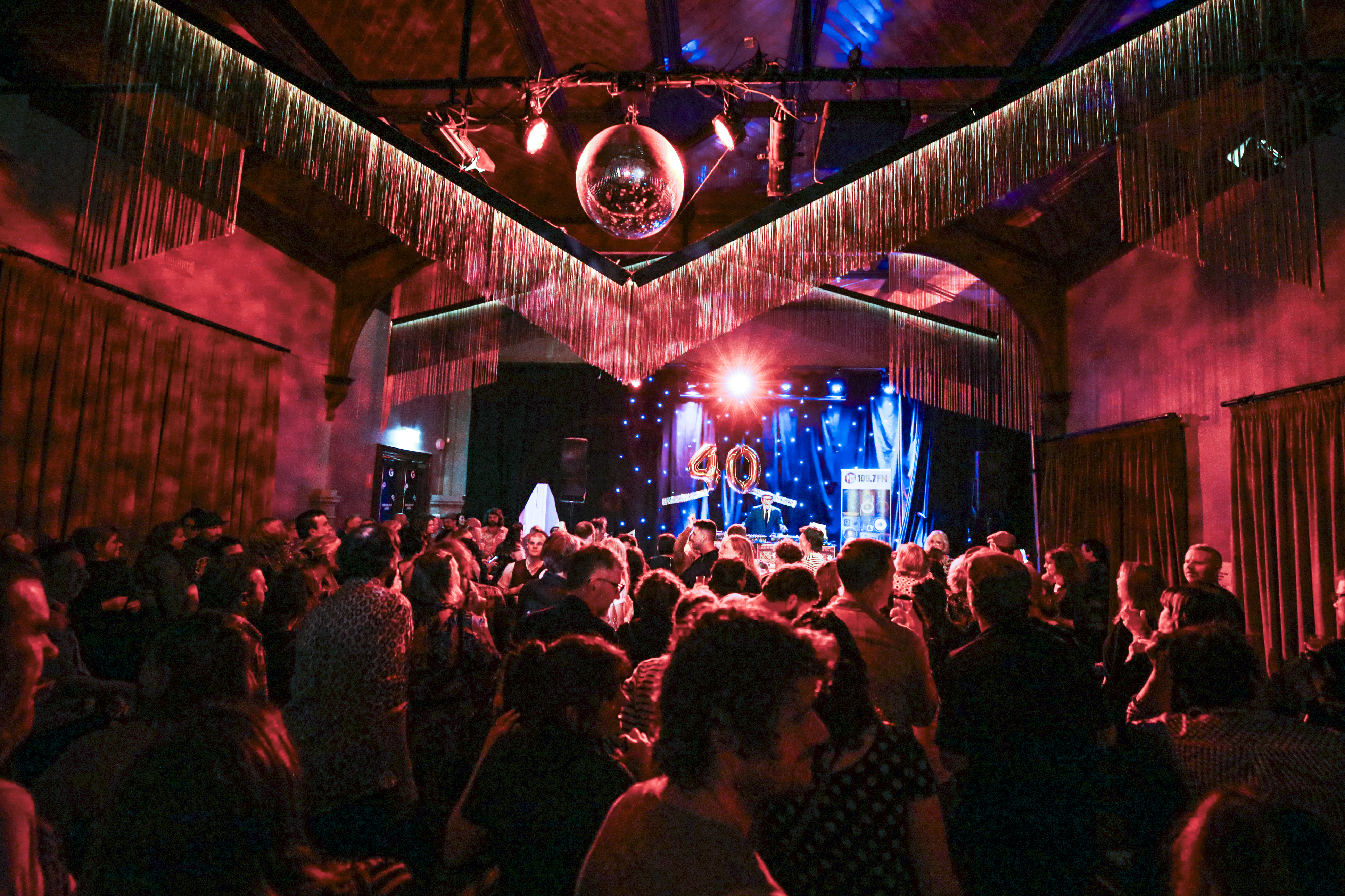 A mighty crowded room as Vince Peach spins 45s for the eager dancers. Picture by Mauro Trentin