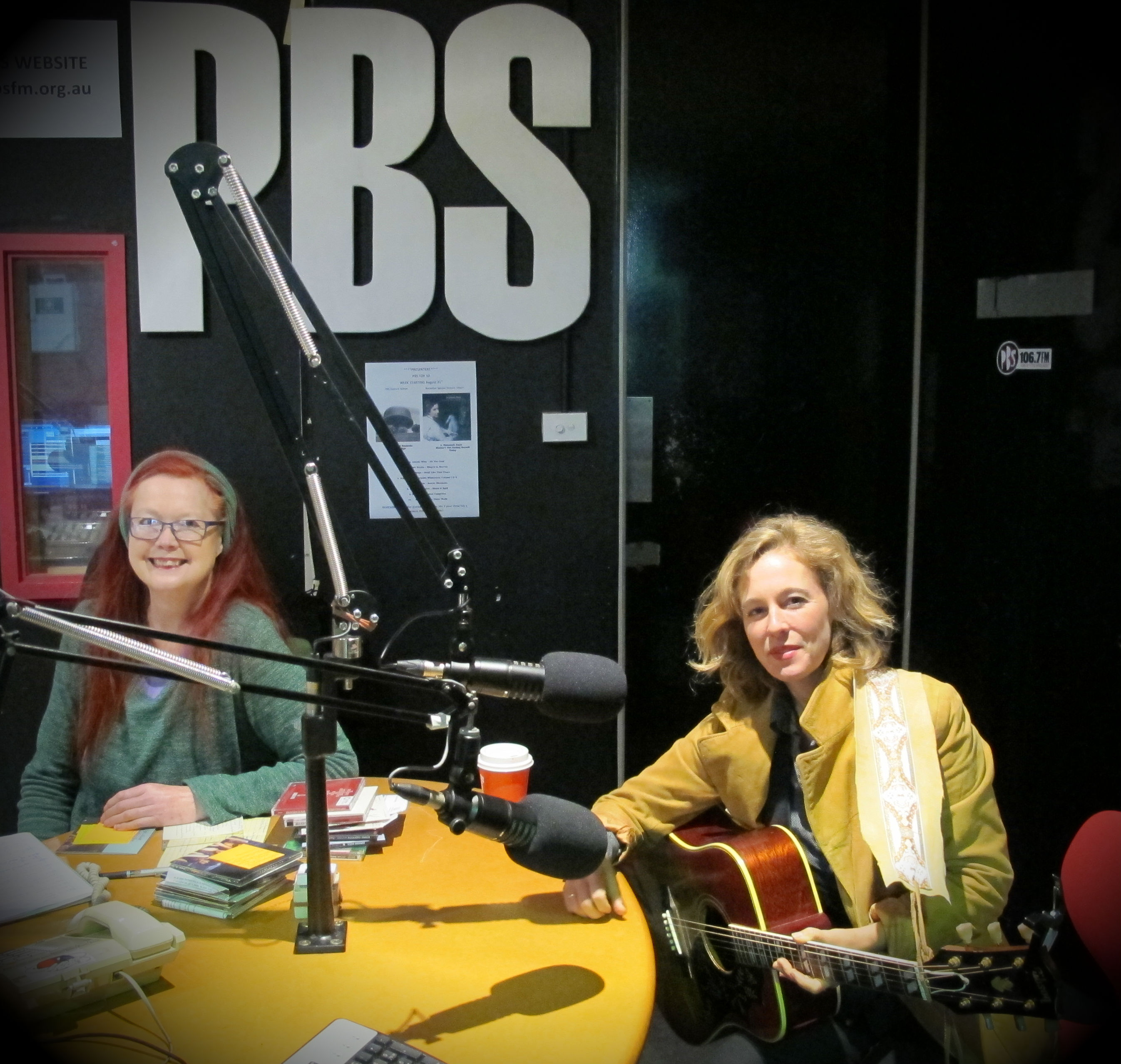 Susi Lanagan with Tift Merritt at the Easey Street Studios 2015